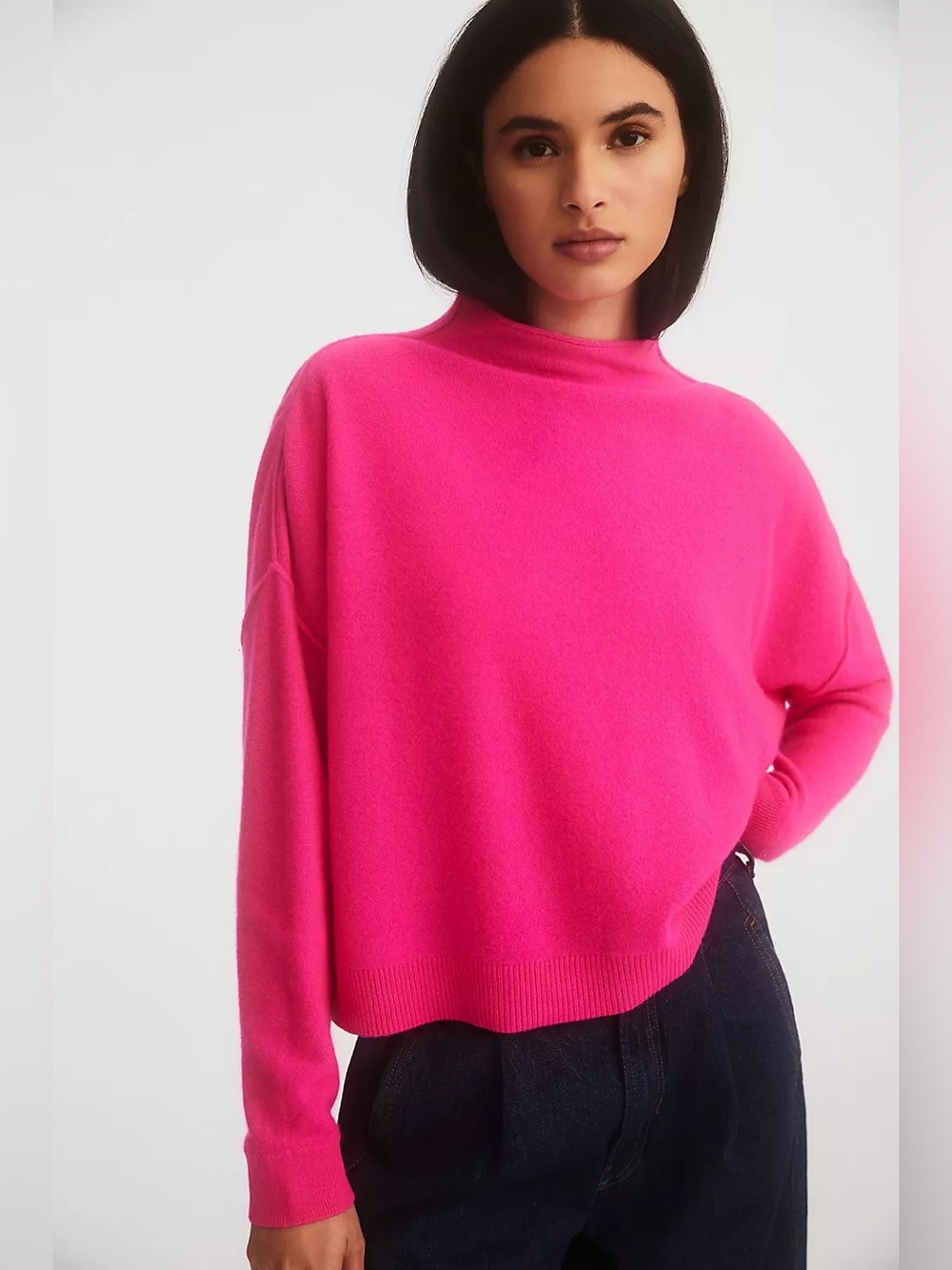 Pilcro The Alani Cashmere Mock-Neck Sweater